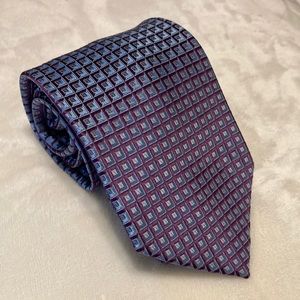 Versa blue purple checkered tie